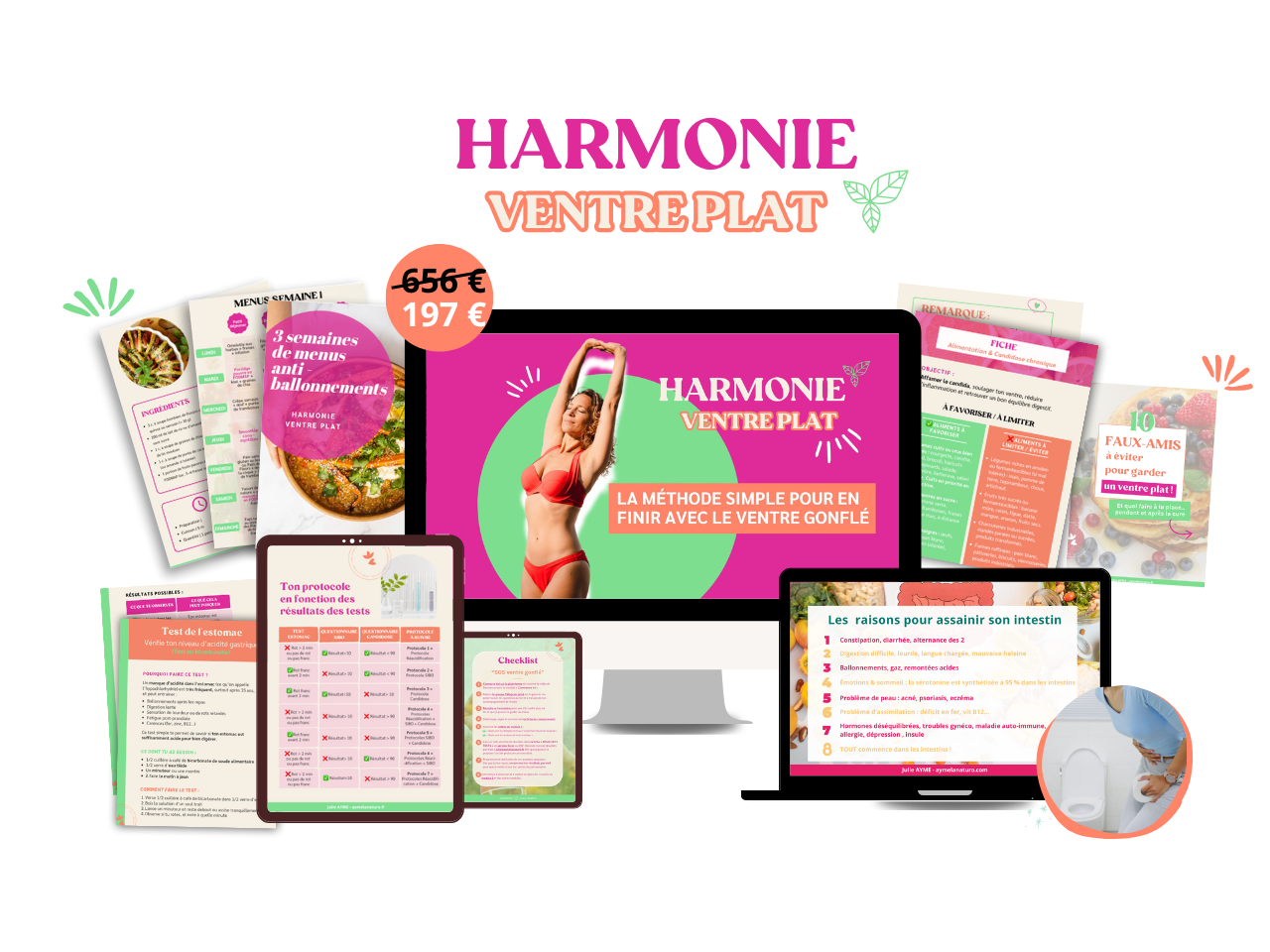 Harmonie Ventre Plat : programme en ligne pour dire stop aux ballonnements en moins de 3 semaines