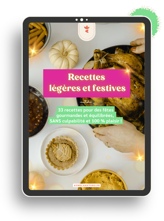 Livre recettes légères et festives pour aider à profiter des fêtes sans culpabiliser et garder la ligne