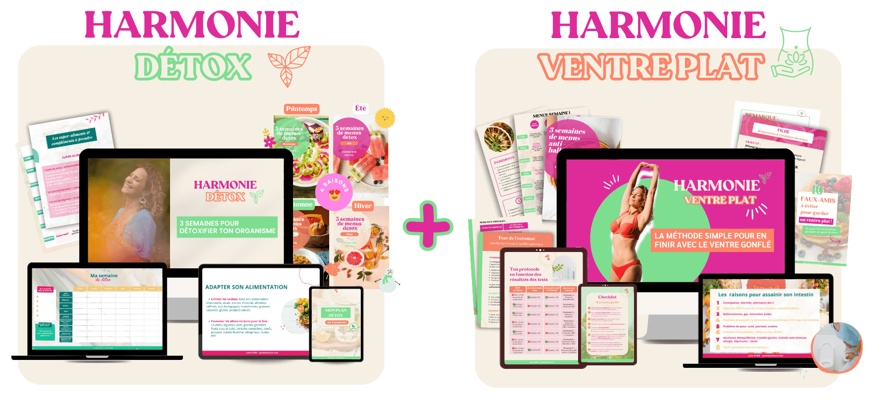 Pack spécial Harmonie Detox et Harmonie Ventre Plat